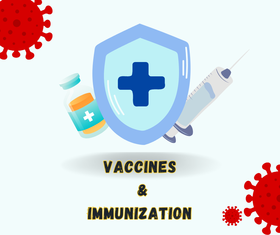  Vaccines & Immunization Syringe and Medicine Vial pictured